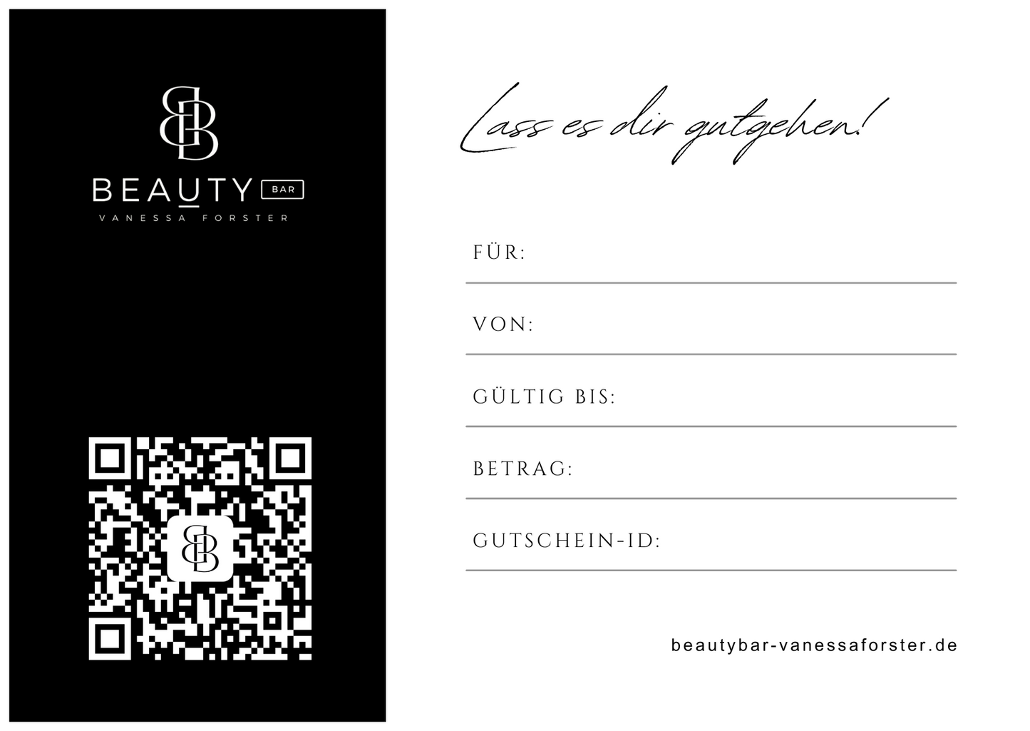 Beautybar Geschenkgutschein